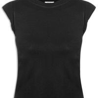 Camiseta Feminina Manga Sobreposta - Preto