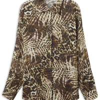 Camisa Com Padrão Selva - Verde