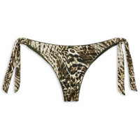 Calcinha De Biquíni Brasileira Com Amarração Tropical Animalier - Verde
