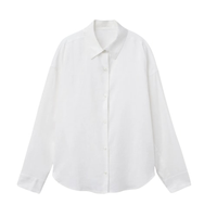 Camisa Curta Em Linho e Viscose - Branco