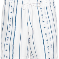 Short Masculino Beachwear Estampa Coqueiro - Azul