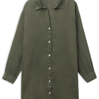 Camisa Em Linho - Verde