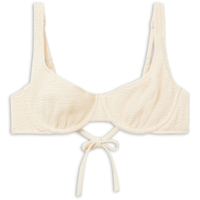 Parte De Cima De Biquíni Balconette Crinkle Waves - Branco