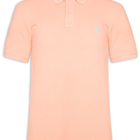 Polo Masculina Slim Fit Summer Em Piquet - Laranja
