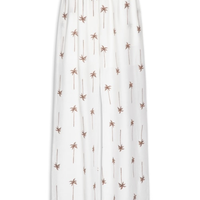 Calça Feminina Pantalona Bordada - Off White