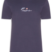 Camiseta Masculina Estampada em Algodão - Azul