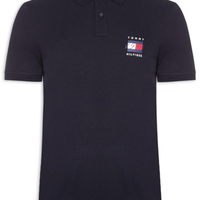 Polo Masculina Regular Fit Piquet Flag - Azul