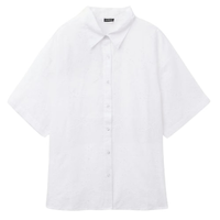 Camisa Curta Com Bordado Sangallo - Branco