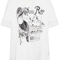 Camiseta Feminina Média Renda Tucano Praia - Branco