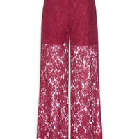 Calça Feminina Em Renda - Vermelho