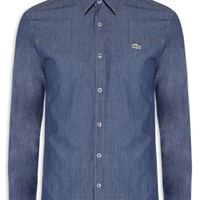 Camisa Masculina Denim Regular Fit - Azul