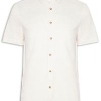 Camisa Masculina Manga Curta Quadrile - Branco