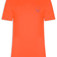 Camiseta Masculina Slim Vintage Climbing Manga Curta - Laranja