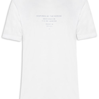 Camiseta Masculina Manga Curta Gola Careca Stone Imaginary Places - Branco