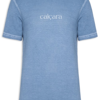 Camiseta Masculina Manga Curta Gola Careca Double Caiçara Watercolor - Azul