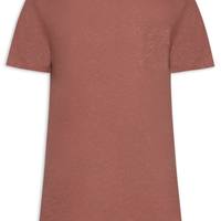 Camiseta Masculina Manga Curta Light Linen - Vermelho