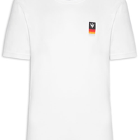 Camiseta Masculina Manga Curta Tridente Degradê - Branco