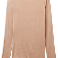 Blusa Manga Comprida Em Cashmere Ultralight - Bege