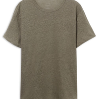 Blusa De Manga Curta Em Linho The Pure Linen - Verde