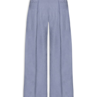 Calça Feminina Pantalona Linho Pregas - Roxo