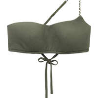Parte De Cima De Biquíni Top Crinkle Twist - Verde