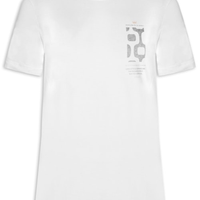 Camiseta Masculina Manga Curta Vintage Calçadão - Branco