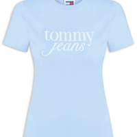 ?Camiseta Feminina Slim Essential Logo Tee Ext - Azul