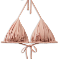 Parte De Cima De Biquíni Cortininha Shiny Satin - Rosa