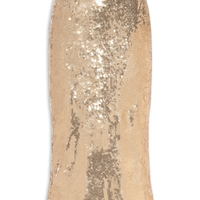 Saia Midi Com Fenda em Paetê - Dourado