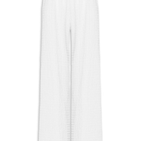 Calça Feminina Pantalona Texturizada - Branco
