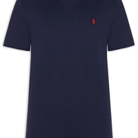 Camiseta Masculina Classic Fit Jersey V-Neck - Azul