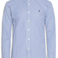 Camisa Masculina Custom Fit Bi-stretch Poplin Sport - Azul