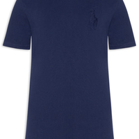 Camiseta Masculina Classic Fit Big Pony Jersey - Azul