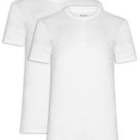 Kit Camisetas Masculinas Classic Crewneck Undershirt 2-Pack - Branco
