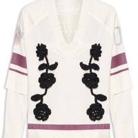 Blusa Feminina Cycora Jersey Oversized Long Sleeve - Off White