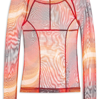 Blusa Feminina Manga Longa Tule Ipanema - Laranja