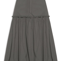 Saia De Tricoline Balone Midi - Verde