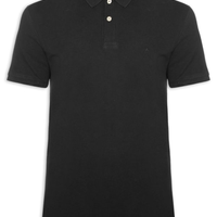 Polo Masculina Básica Piquet - Preto