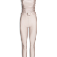 Macacão Feminino Lycra Estampado Bardot Oyster - Prateado