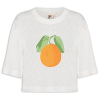 Camiseta Feminina Oversized Orange Grand Turismo - Branco