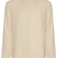 Camisa Masculina Manga Longa Cotton Wavy - Bege