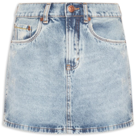 Saia Jeans Box Puídos - Azul