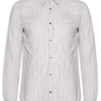 Camisa Masculina Manga Longa Listras James - Cinza