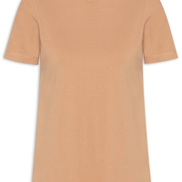 Camiseta Feminina Camys Gola Redonda - Marrom