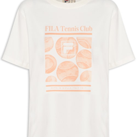 Camiseta Feminina Oversized Letter - Branco