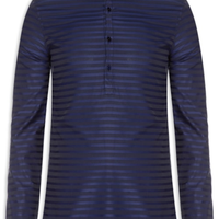 Camisa Masculina Listrada Jacquard - Azul