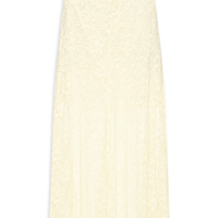 Saia Midi Em Renda - Amarelo