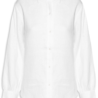 Camisa Feminina Mangas Linho - Branco