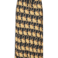 Saia Midi Banana Tassel Mini - Preto