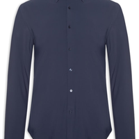 Camisa Masculina Slim Fit Malha Tech - Azul